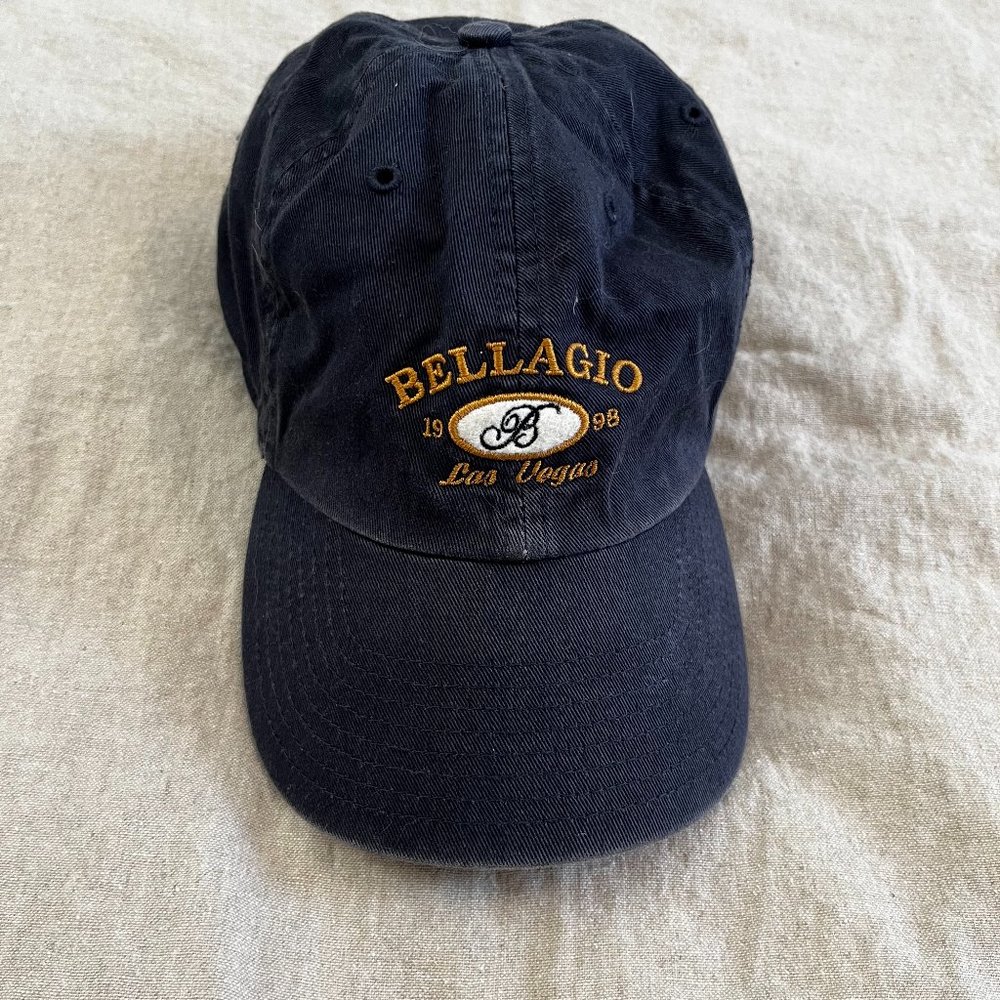 Vintage 1998 Bellagio Navy Blue Strapback Hat by Bellagio -- Las Vegas